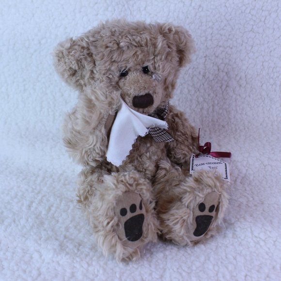 RUSS BERRIE THORNBURY BEAR-EAVEMENT Plush 7"‎ Bereavement Teddy Bear with Tear - Picture 1 of 6